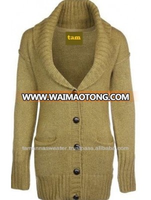 2014 LATEST DESIGN WOMEN'S 100% ACRYLIC CHENILLE KNITTED CARDIGAN SWEATER