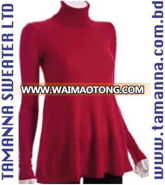 WOMEN PLAIN CHUNKY KNITTED JUMPER SWEATER